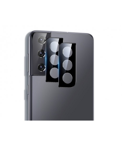 Folie Sticla Securizata Esr Pentru Camera Compatibila Cu Samsung S21, Negru, 2 Bucati